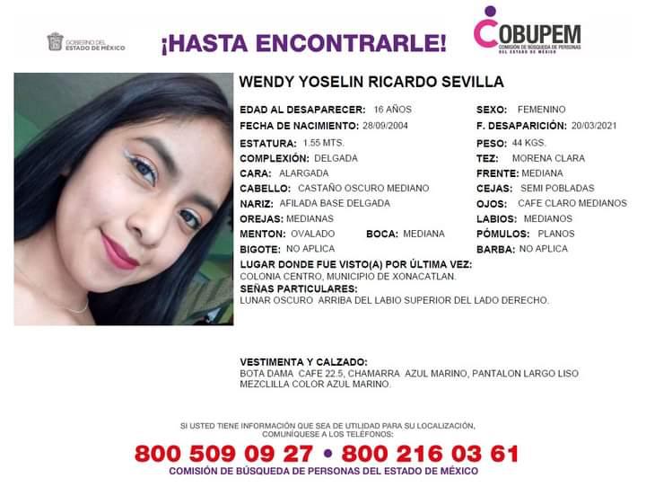 Wendy Llevaba 48 Horas Desaparecida Hoy La Encuentran Muerta En Xonacatlan